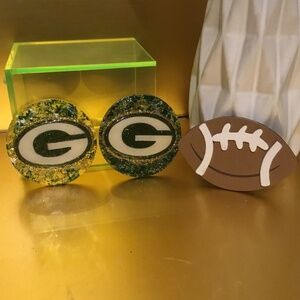 Handmade Green Bay Packers magnets Set of 3